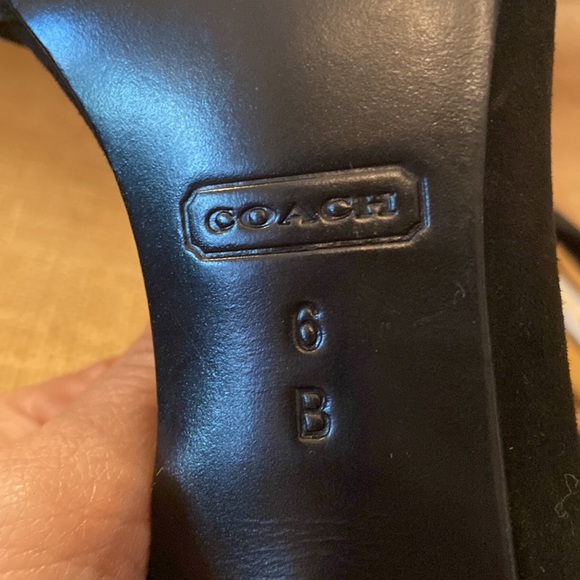 NWOT Coach suede heels with black rhinestones 🖤 - Picture 7 of 8